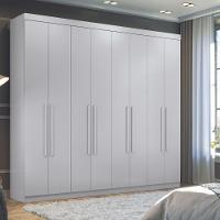 Guarda Roupa Casal 8 Portas 4 Gavetas Paris Branco - 4