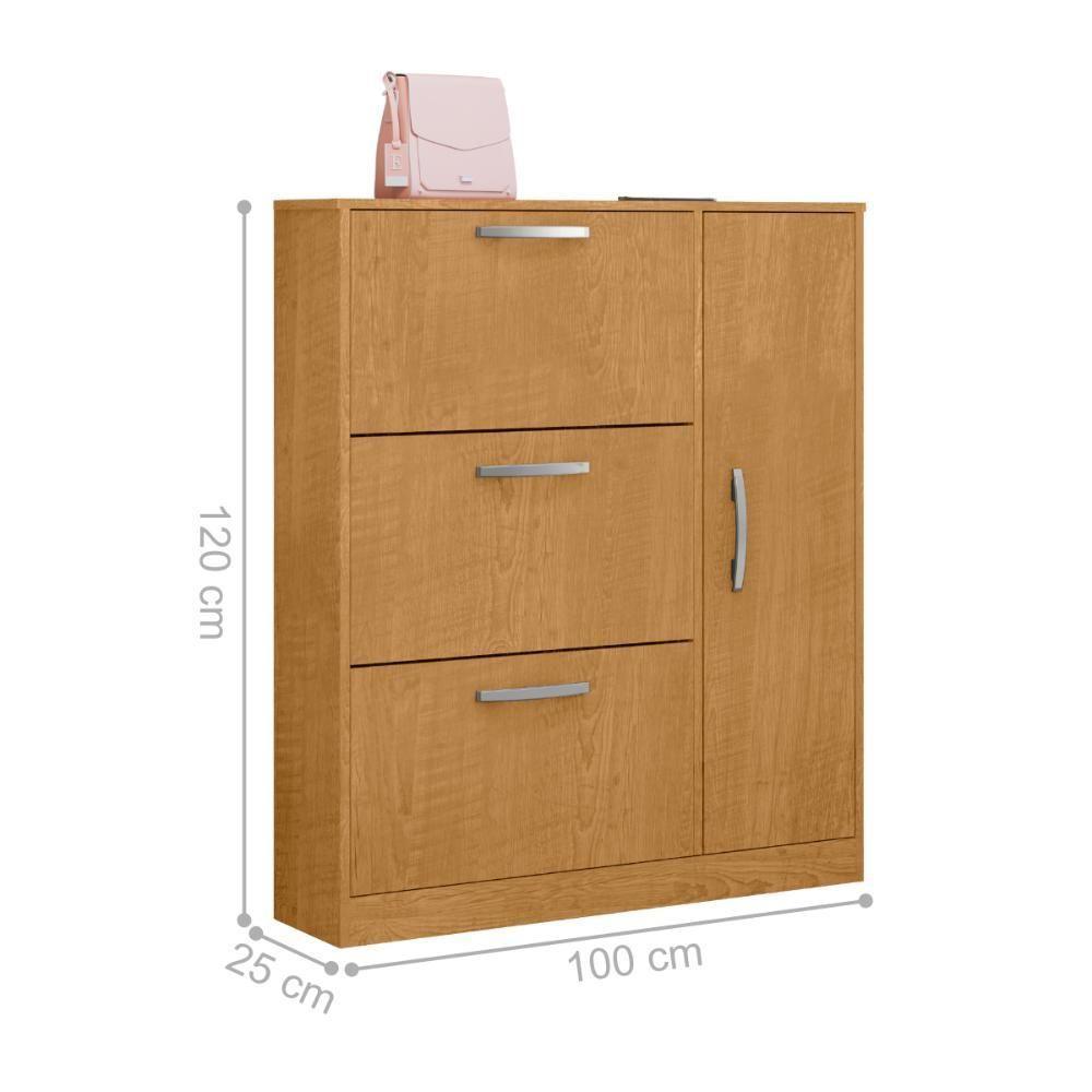 Sapateira Com 4 Portas E 1 Prateleira Niterói Naturalle - 2
