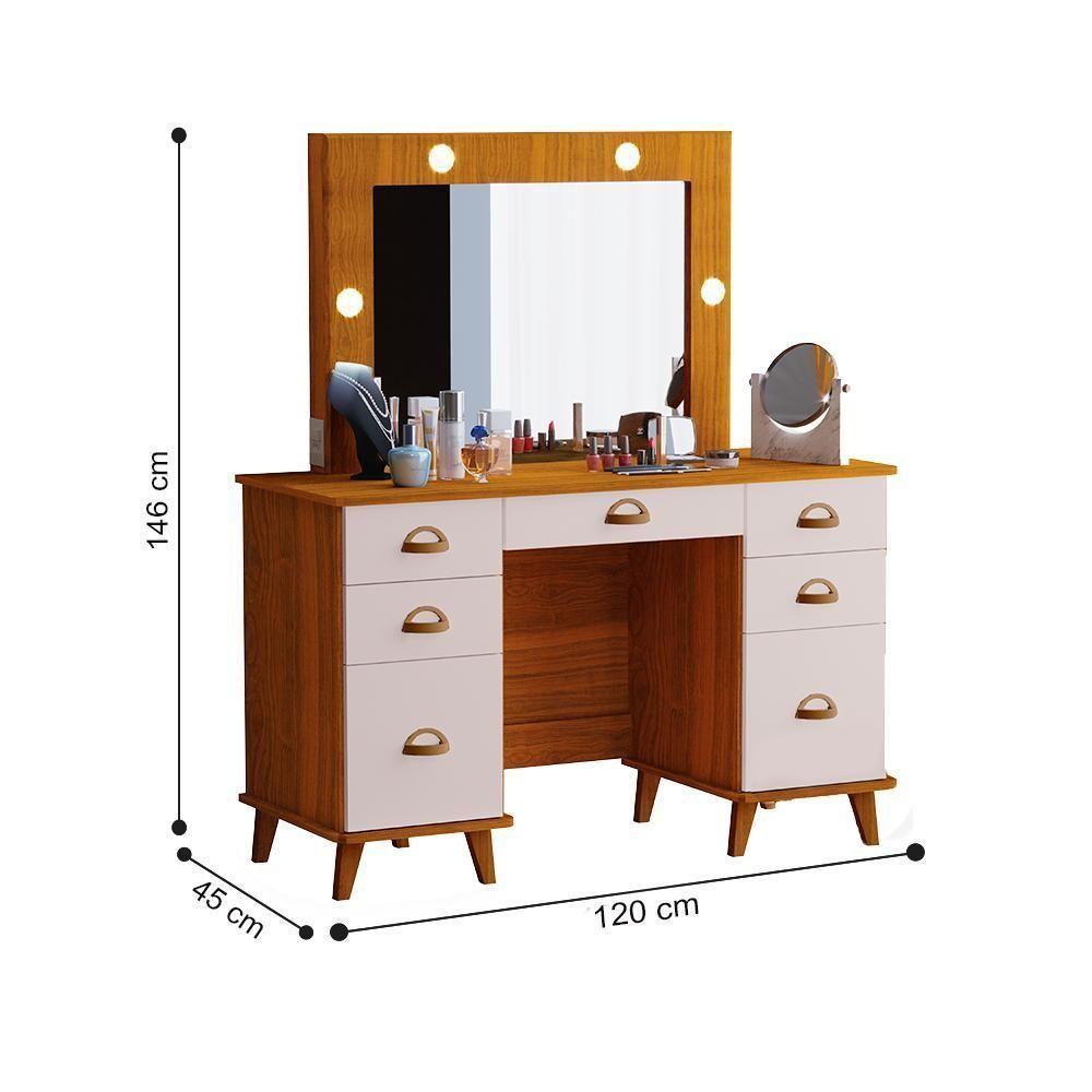 Penteadeira Com 7 Gavetas León Freijó Maní - 2