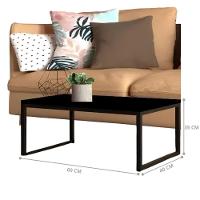 Mesa De Centro Sala 60x40 Copy Preto Fosco - 4