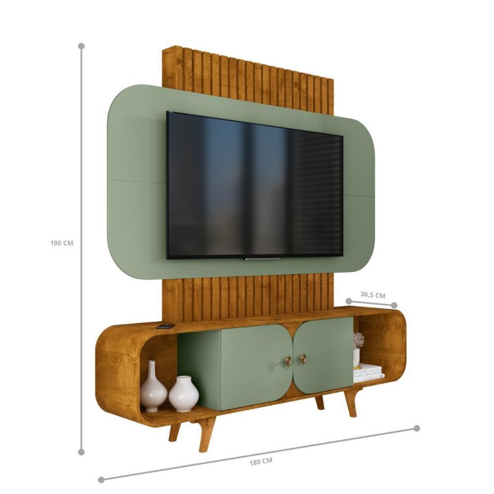 Painel Tv 75 Polegadas Embaré Naturalle Pistache - 3