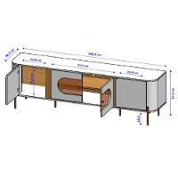 Conjunto Painel E Rack Rivia Naturalle Off White - 3