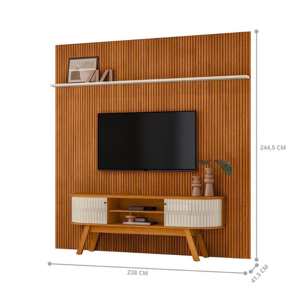 Home Painel Para Tv Wintertide Cinamomo Off White - 3