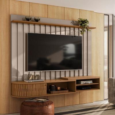 Home Frisado Para Tvs 75 Ravena Fendi Naturale