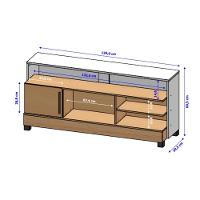 Conjunto Painel E Rack Salzburg Cinamomo Off White - 5