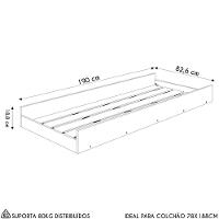 Cama Auxiliar Infantil Para Colchão 78x188cm Infix C06 Aveiro - Mpozenato
