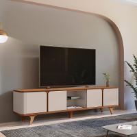 Rack Curvado Para Tvs De 60 Polegadas Welch Cedro Off White - 3