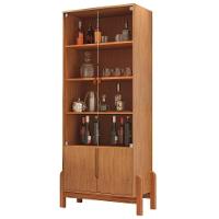 Cristaleira Com 4 Portas De Vidro Tiajin Cedro - 1