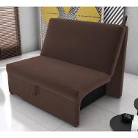 Sofá Cama Para Descanso Alice Suede Marrom - 1