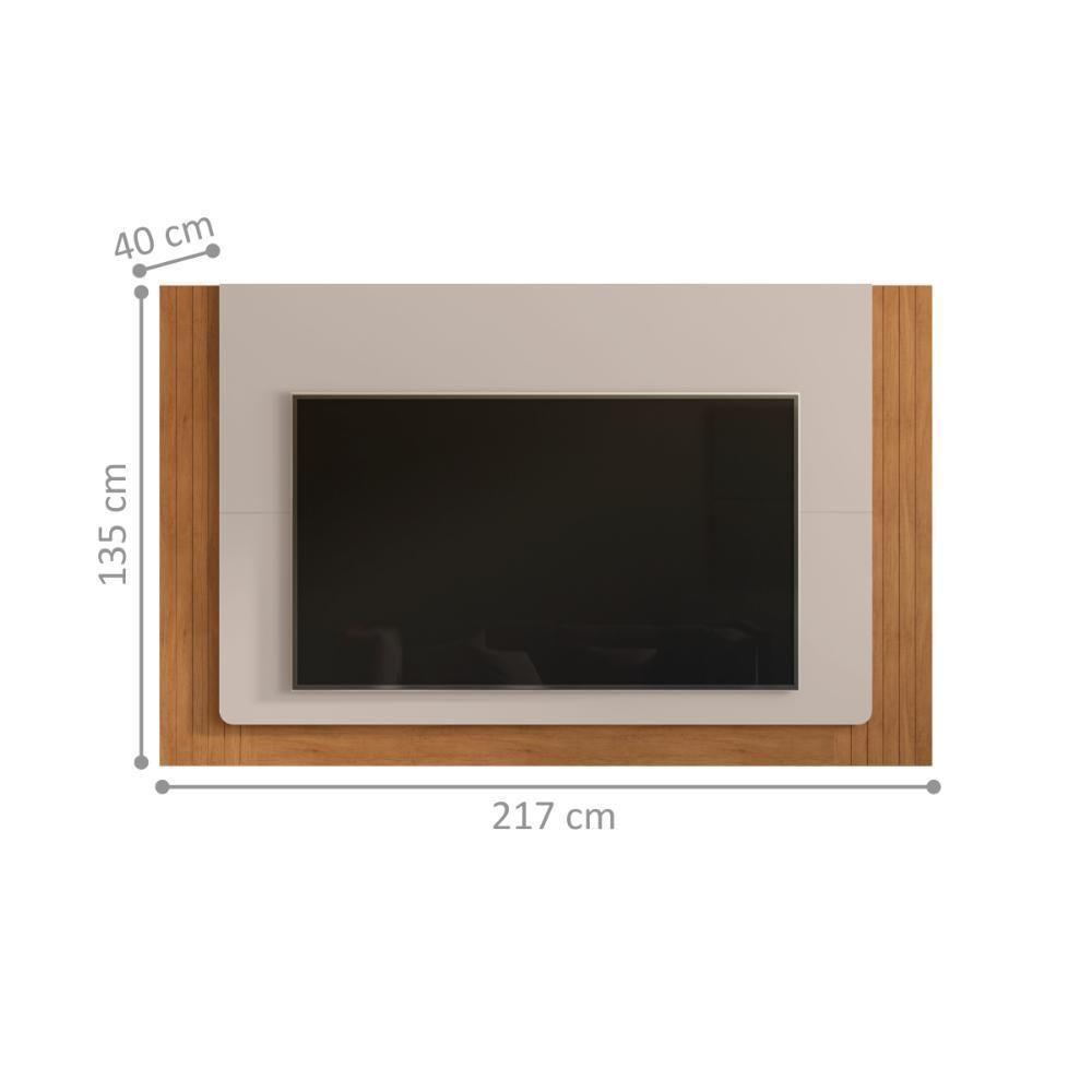 Painel Para Tvs De 60 Polegadas Sobral Off White Cedro - 2
