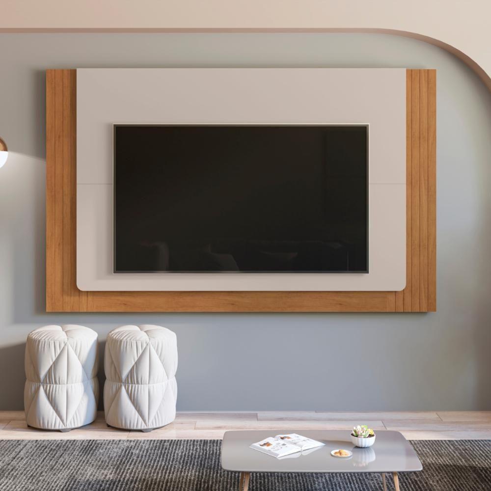 Painel Para Tvs De 60 Polegadas Sobral Off White Cedro - 3