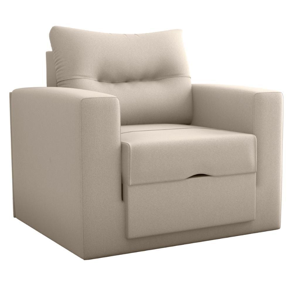 Sofá Cama 1 Lugar Cork Suede Bege - 4