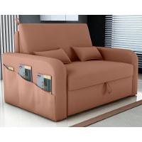 Sofá Cama Com Baú Gorteen Veludo Ferrugem - 1