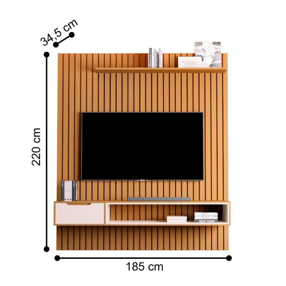 Home Ripado Com Rack Suspenso Pádua Nature Pérola - 2