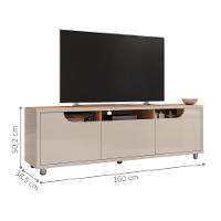 Rack Com Rodizíos Para Tvs De 60 Elkins Off White Noce - 2