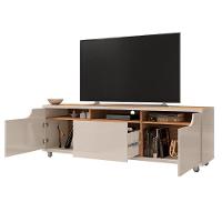Rack Com Rodizíos Para Tvs De 60 Elkins Off White Noce - 3