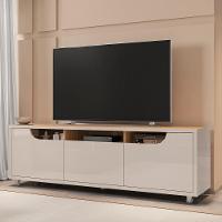 Rack Com Rodizíos Para Tvs De 60 Elkins Off White Noce - 4