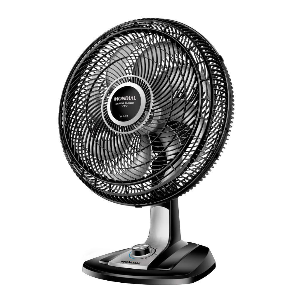 Ventilador De Mesa Mondial Turbo 8 Pás Vtx-40-8p Vent 40cm-220v-preto/prata - 2