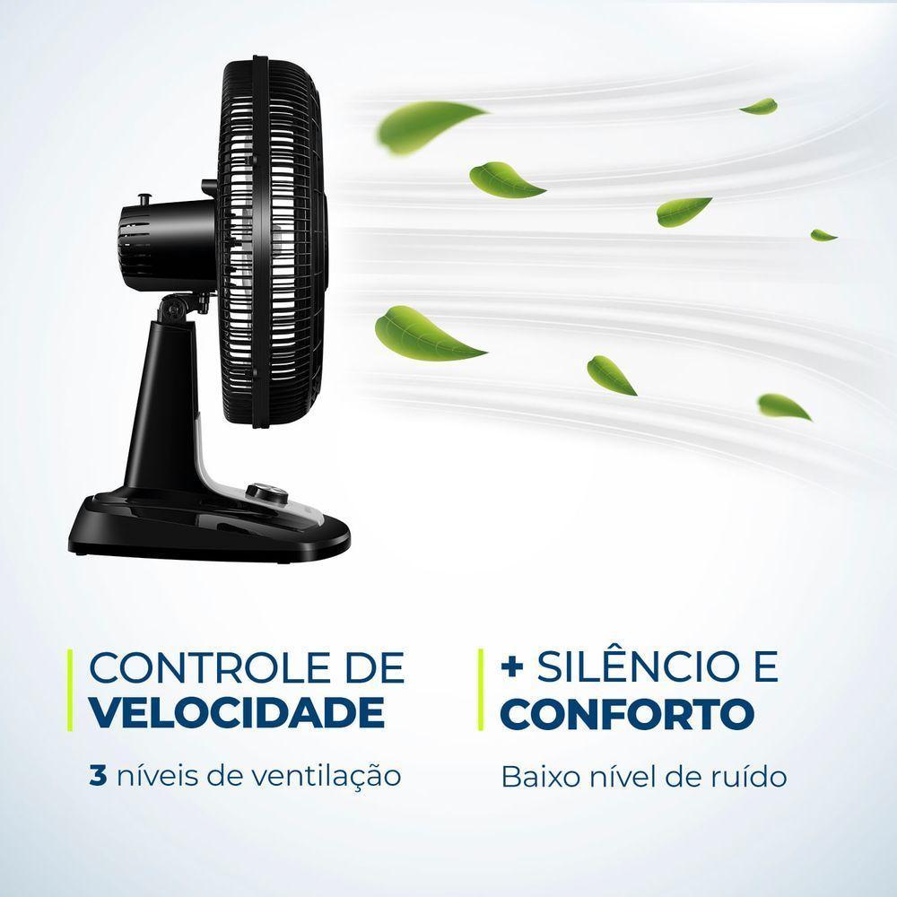 Ventilador De Mesa Mondial Turbo 8 Pás Vtx-40-8p Vent 40cm-220v-preto/prata - 9