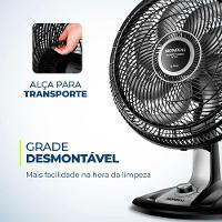 Ventilador De Mesa Mondial Turbo 8 Pás Vtx-40-8p Vent 40cm-220v-preto/prata - 5