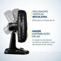 Ventilador De Mesa Mondial Turbo 8 Pás Vtx-40-8p Vent 40cm-220v-preto/prata - 7