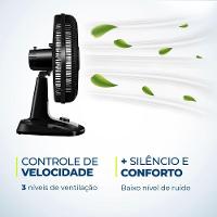 Ventilador De Mesa Mondial Turbo 8 Pás Vtx-40-8p Vent 40cm-220v-preto/prata - 9