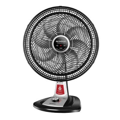 Ventilador De Mesa Mondial Turbo 8 Pás 40 Cm Repelente Líquido Vtx-40-8p-rl Vent 40cm-127v-preto-prata