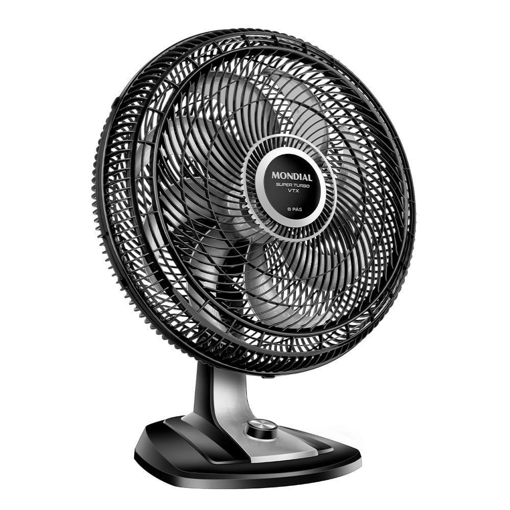 Ventilador De Mesa Mondial Turbo 8 Pás 50cm Vtx-50-8p Vent 50cm-127v-preto/prata - 1