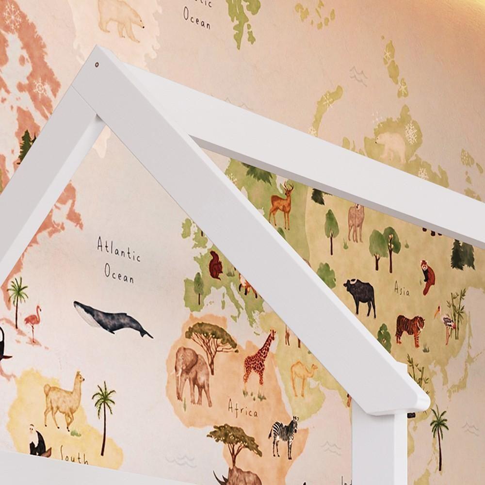 Cama Infantil Casinha Com 2 Gavetas Infix C06 Branco - Mpozenato - 7