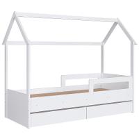 Cama Infantil Casinha Com 2 Gavetas Infix C06 Branco - Mpozenato - 1