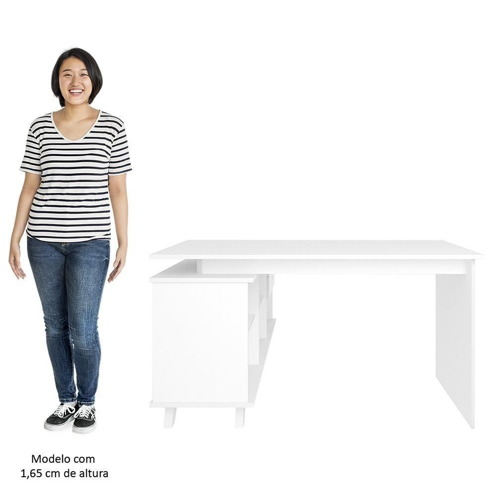 Conjunto Escritório Home Office 4 Peças Golden A06 Branco - Mpozenato - 8