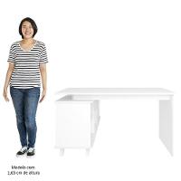 Conjunto Escritório Home Office 4 Peças Golden A06 Branco - Mpozenato - 8