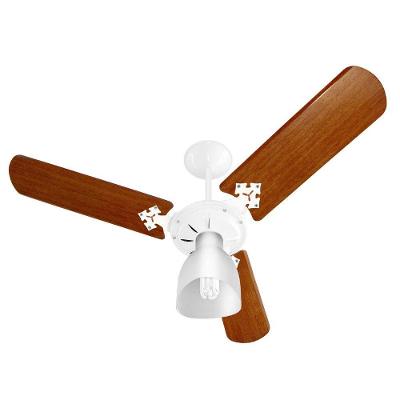 Ventilador De Teto Venti-delta New Delta Light Branco Com 3 Pás Mogno 110v