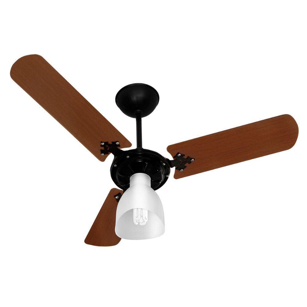 Ventilador De Teto Venti-delta New Delta Light Preto Com 3 Pás Mogno 110v - 1