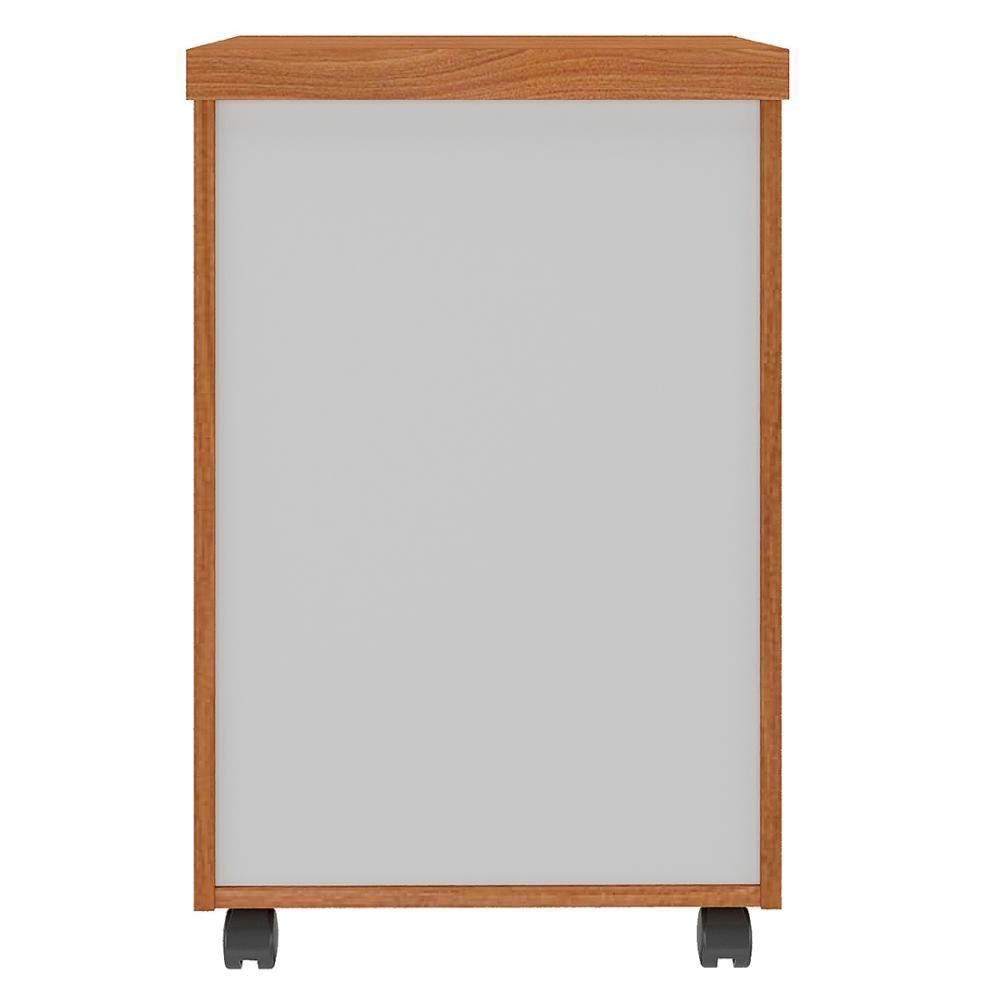 Gaveteiro Para Escritório Com Rodízios Corp A06 Freijó-branco - Mpozenato - 8