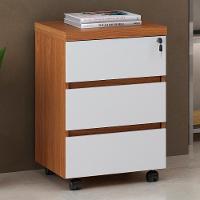 Gaveteiro Para Escritório Com Rodízios Corp A06 Freijó-branco - Mpozenato - 2