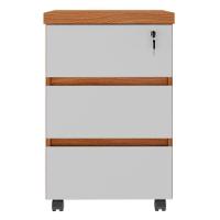 Gaveteiro Para Escritório Com Rodízios Corp A06 Freijó-branco - Mpozenato - 7