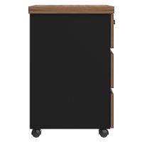 Gaveteiro Para Escritório Com Rodízios Corp A06 Nogal-preto - Mpozenato - 9