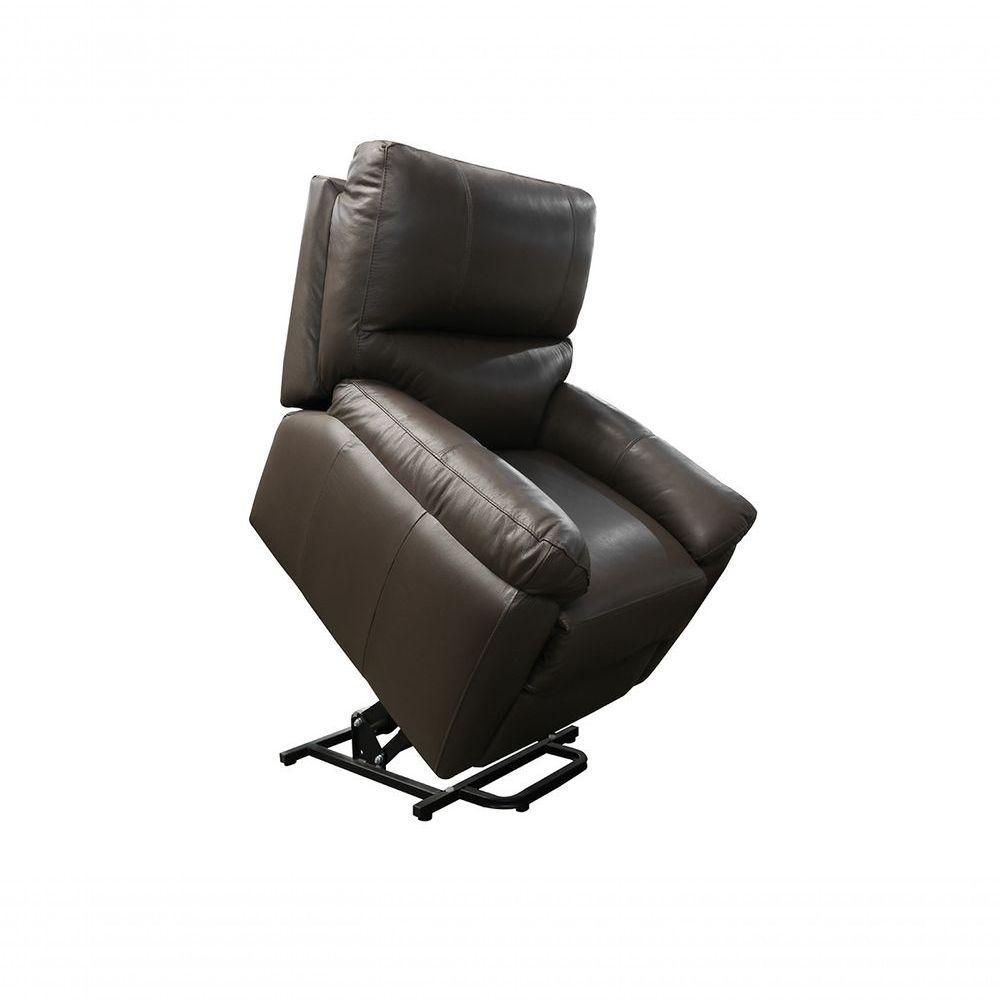 Poltrona do Papai de Couro Genova Marrom Pigmentado Lift Controle - Mempra - 1