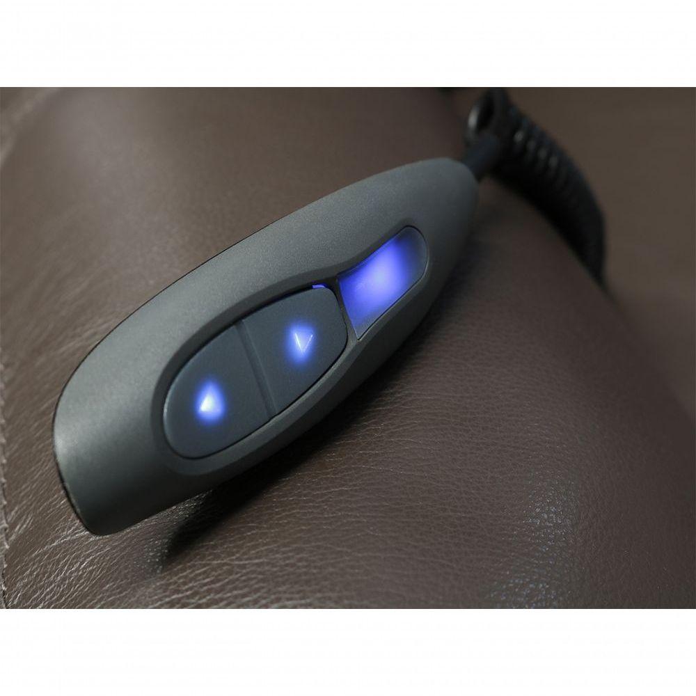 Poltrona do Papai de Couro Genova Marrom Pigmentado Lift Controle - Mempra - 6