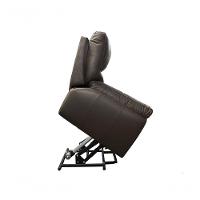 Poltrona do Papai de Couro Genova Marrom Pigmentado Lift Controle - Mempra - 5