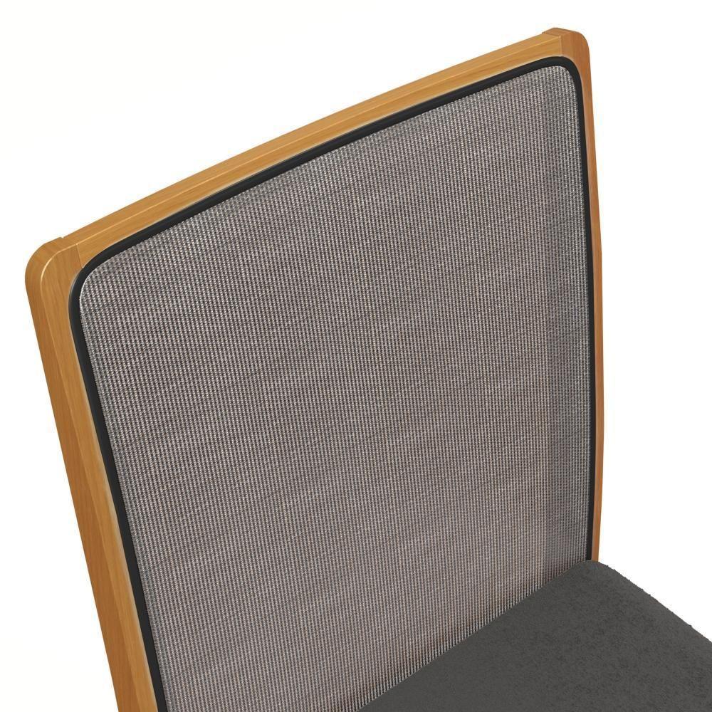 Conjunto Sala De Jantar Madeira Maciça 8 Cadeiras Kappesberg Preto Bouclé Chumbo - 6