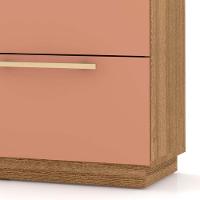 Mesa De Cabeceira 2 Gavetas 50cm Kit 2 Dubai Nature/camarim - Vila Rica - 7