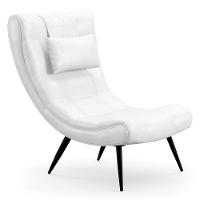 Kit 2 Poltronas Decorativas Sala De Estar Com Almofada E Pés Palito Lord Facto Dunas Branco - Ibiza - 6