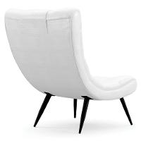 Kit 2 Poltronas Decorativas Sala De Estar Com Almofada E Pés Palito Lord Facto Dunas Branco - Ibiza - 9