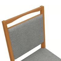 Conjunto Sala De Jantar Madeira Maciça 6 Cadeiras Kappesberg Preto Linho Cinza - 5