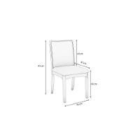 Conjunto Sala De Jantar Madeira Maciça 4 Cadeiras Kappesberg off white Linho Mescla Claro tela Chumbo - 7