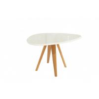 Conjunto Sala De Jantar Madeira Maciça 4 Cadeiras Kappesberg Off White Bouclé Bege - 3