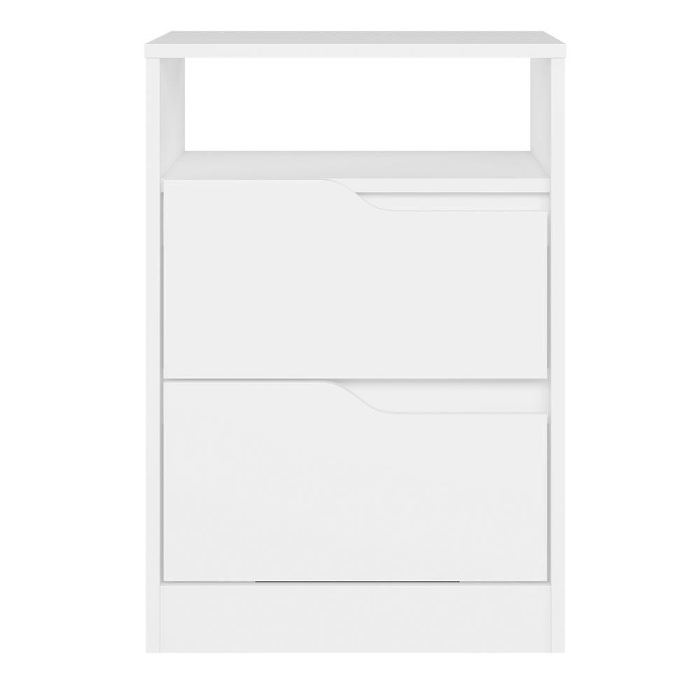 Mesa De Cabeceira Com Gavetas Kit 2 Sole Flex Branco/freijó - Albatroz - 5