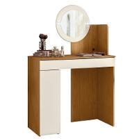 Penteadeira Camarim Escrivaninha Com Led Sulla A02 Off/cinamomo - Mpozenato - 1